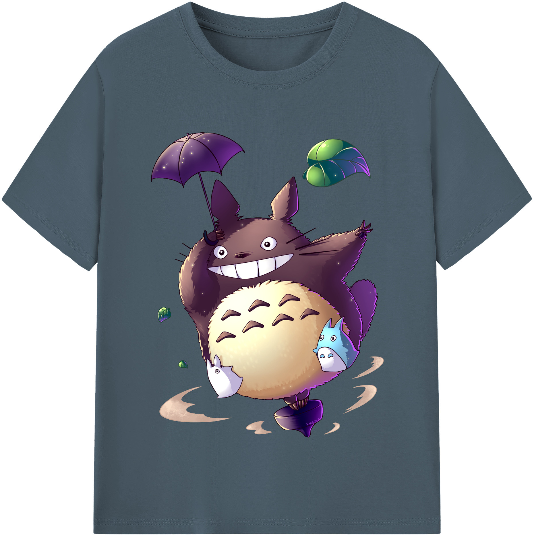 （画像用） となりのトトロ 草壁メイ 草壁サツキ My Neighbor Totoro Satsuki Kusakabe Mei Kusakabe 綿100％半袖Tシャツ（フロントプリント）